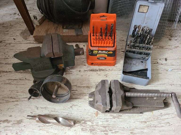 Littlestown Vise, Hole Saws, Drill Bits, Vise