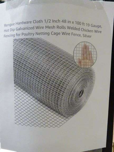 Rengue Hardware Cloth 1/2" 19 Gauge Galvanized Wire Mesh Roll