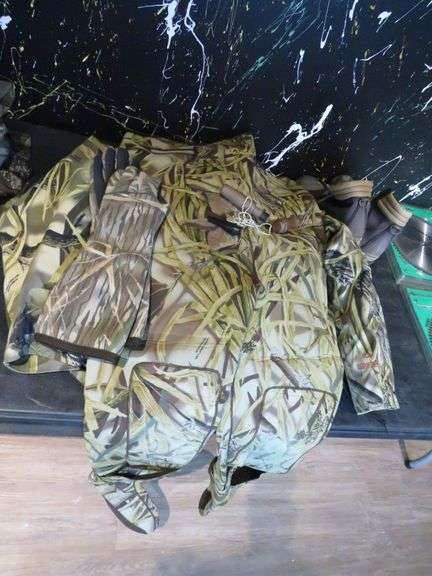Boots, Duck Calls, Cabela Weighters, Gloves, Gore-Tex Camo Jacket
