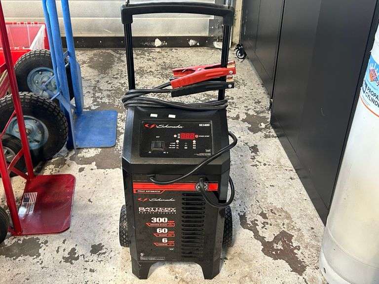 Schumacher Wheeled Jump Starter and Battery Charger - Prime Time
