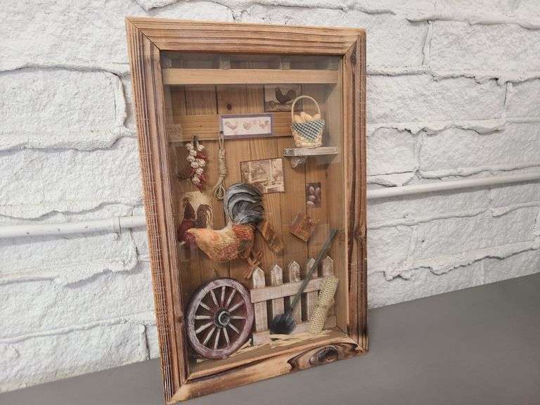 Farm Style Shadowbox Wall Mount Decor