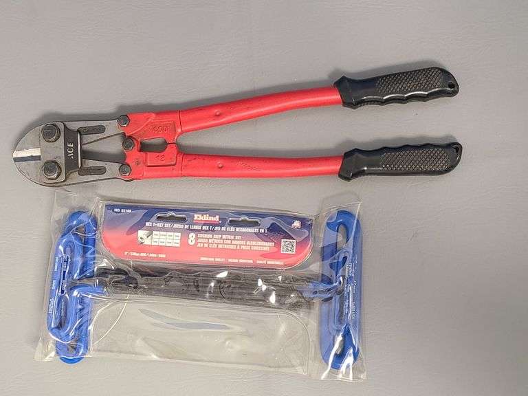 Ace 18" Bolt Cutters, Eklind Hex T Key Set