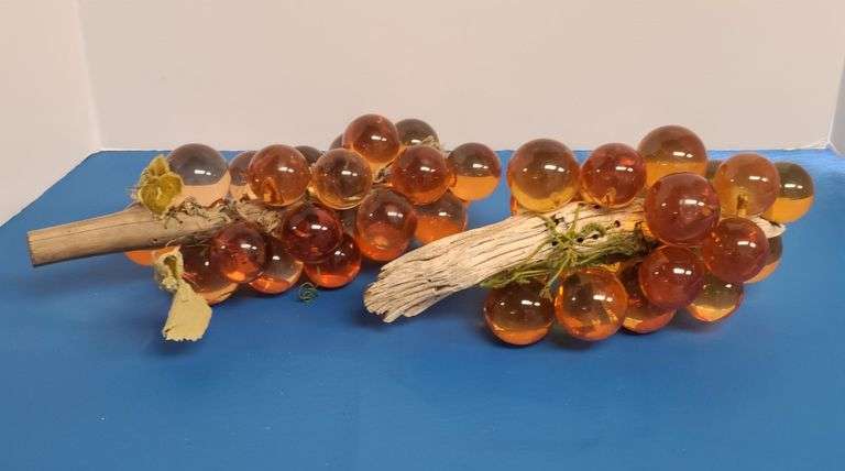 2) Orange Glass Grapes