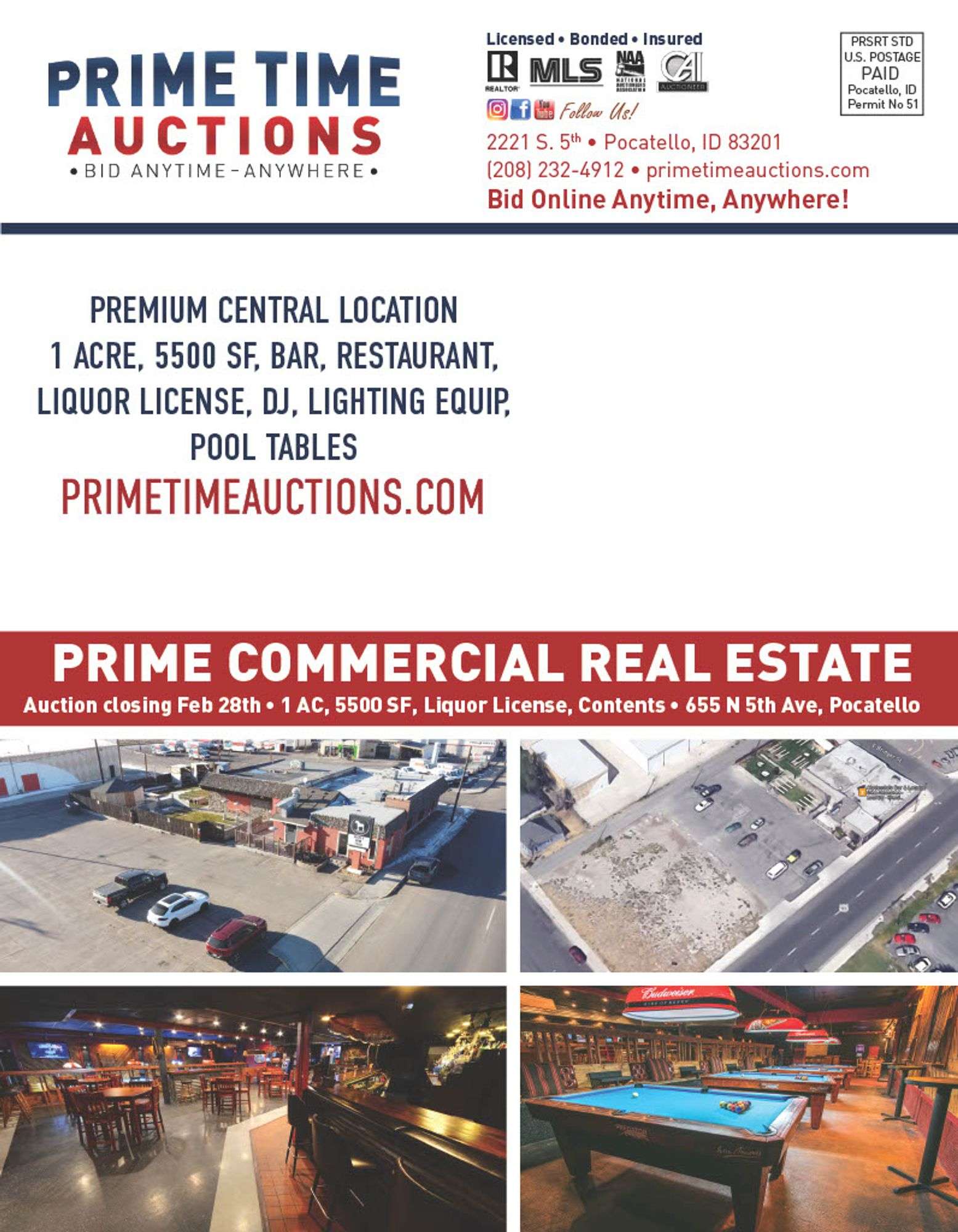 Prime Commercial Real Estate, Bar, Restaurant - Prime Time