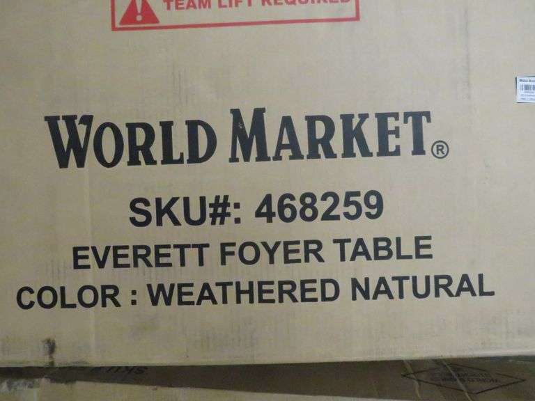 World Market Everett Foyer Table Prime Time Auctions, Inc.