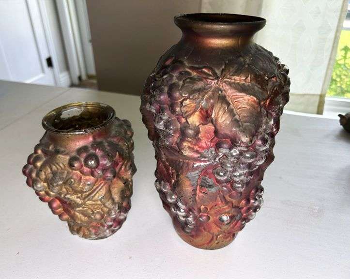 2) Early 20th Century Goofus Vases