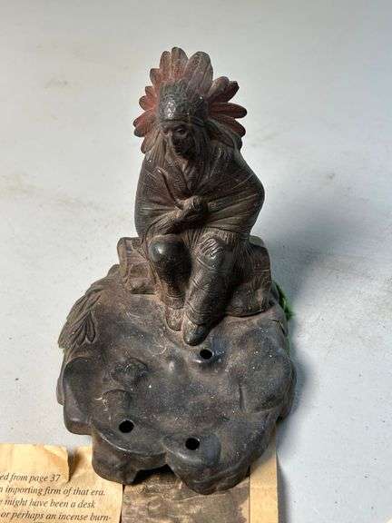 Vantines France Native American Incense Burner