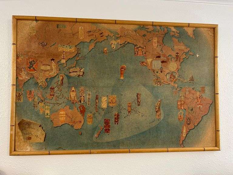 Art Forms of the Pacific Area Framed Map
