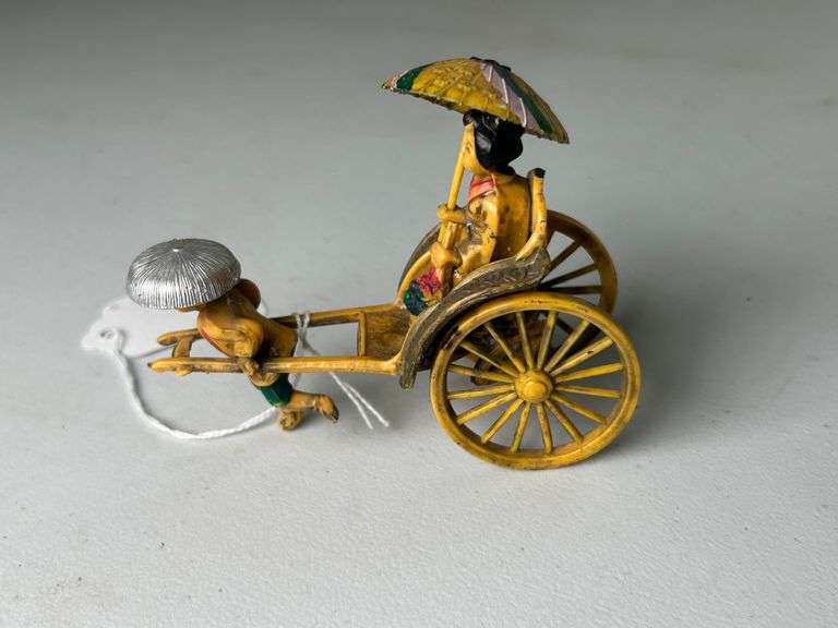 Japanese Celluloid Rickshaw Figurine*
