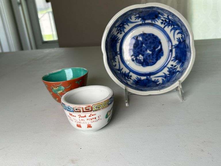 Man Fook Low Tea Cup, Porcelain Bowl, China Dish
