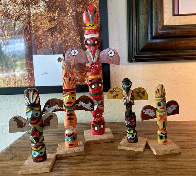 Hand Carved Totems