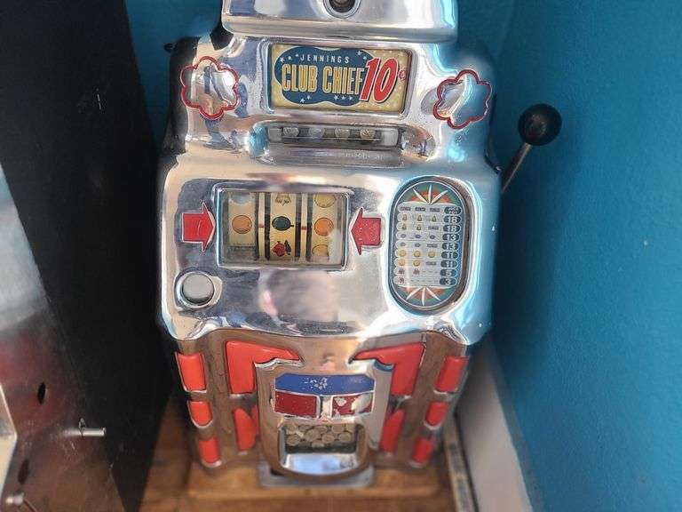 Vintage Jennings Club Chief Ten Cent Slot Machine
