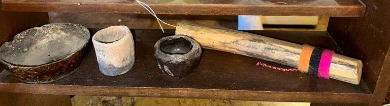 Clay Pottery and Rain Stick