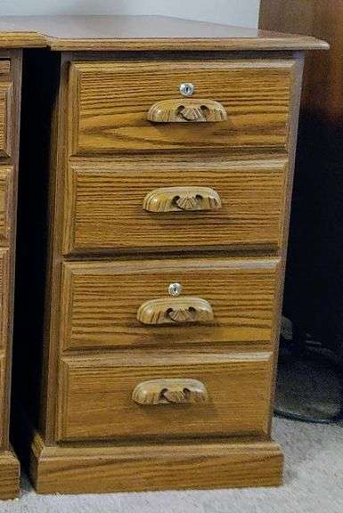 Wood File Cabinet - 2 Letter Size Drawers