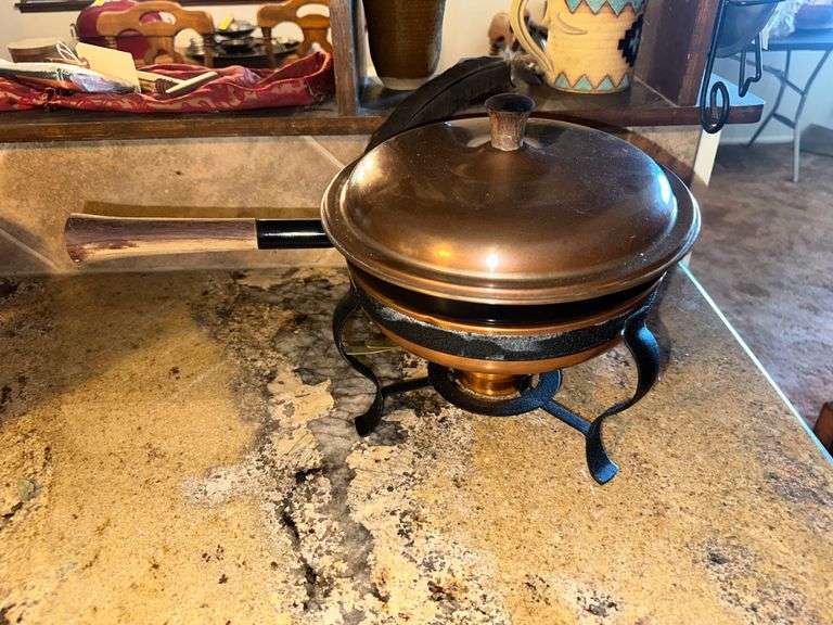 Vintage Copper and Brass Chafing Dish
