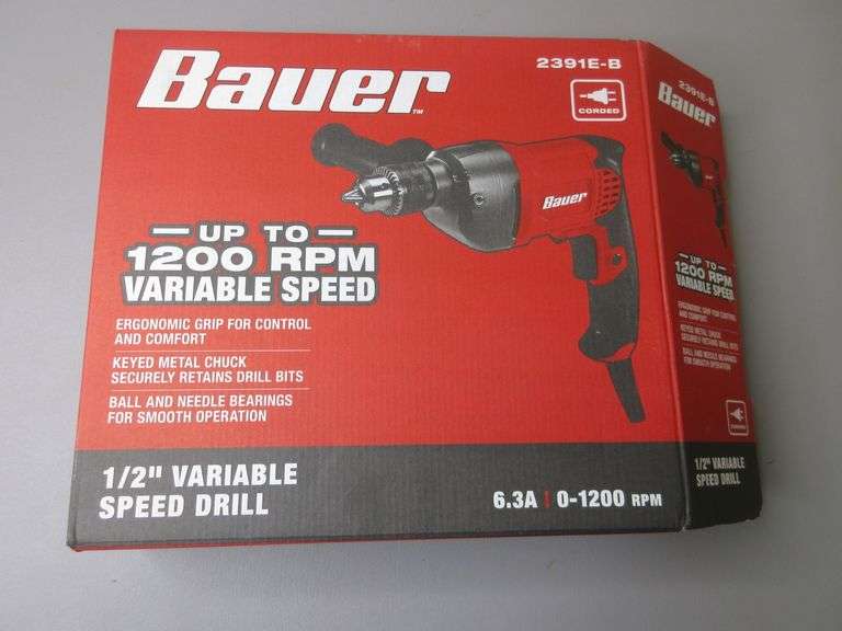 Bauer Variable Speed 1/2" Speed Drill