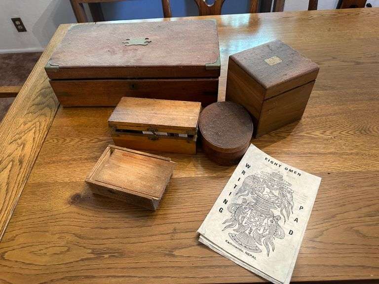 Collection of Wood Boxes, Match Books