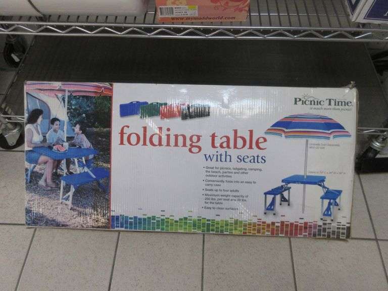 Picnic Time Folding Table with Seats