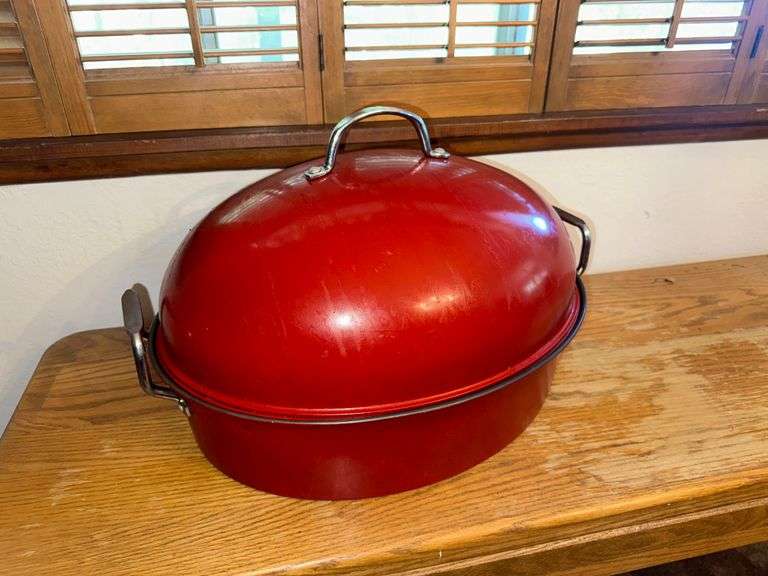 Large Red Roasting Pan