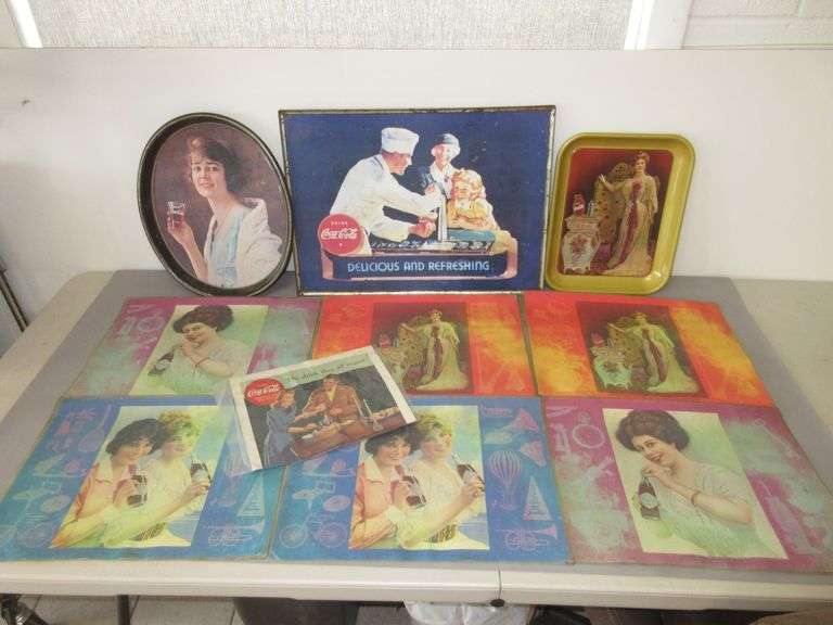 Coca-Cola Trays, Placemats, Framed Print