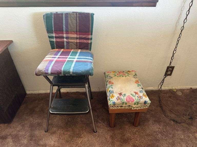 Metal Step Stool and Foot Stool
