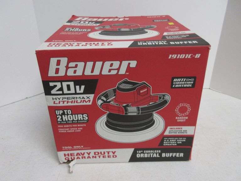 Bauer 20v Hypermax Lithium 10" Orbital Buffer