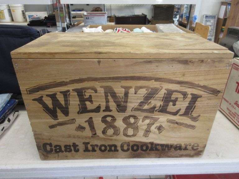 Wenzel Cast Iron Cookware Wood Box