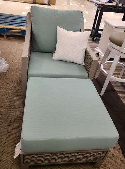 Outdoor Armchair with Ottoman