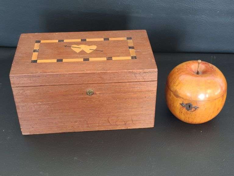 Decorative Walnut Box, Wooden Apple