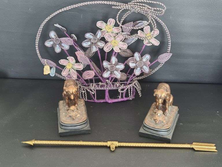Beaded Centerpiece, Bookends, Arrow