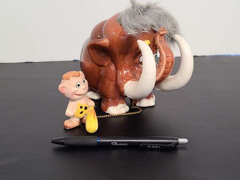 1950's Kreiss Woolley Mammoth with Caveman