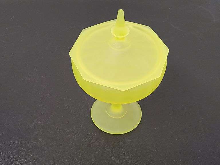 Uranium Glass Candy Dish