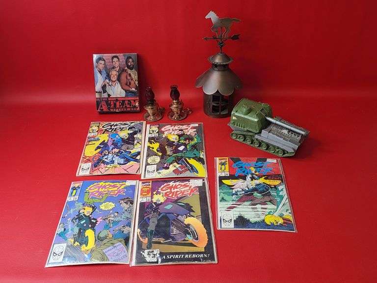 Candle Lantern, Small Lamps, Toy Tank, Ghost Rider Comic Books, A-Team ...