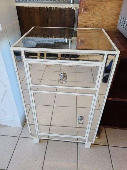 Mirrored Side Table / Night Stand