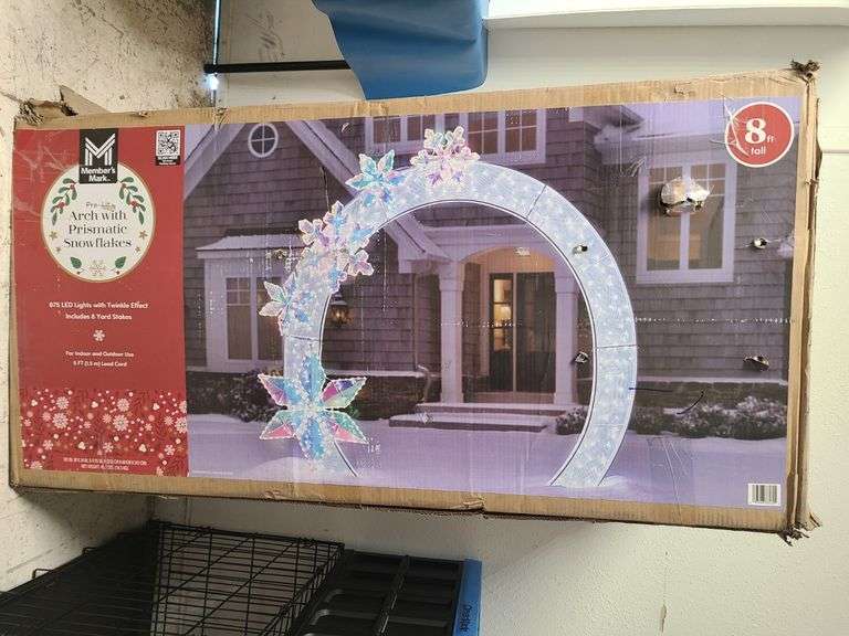 Pre-Lit Arch with Prismatic Snowflakes