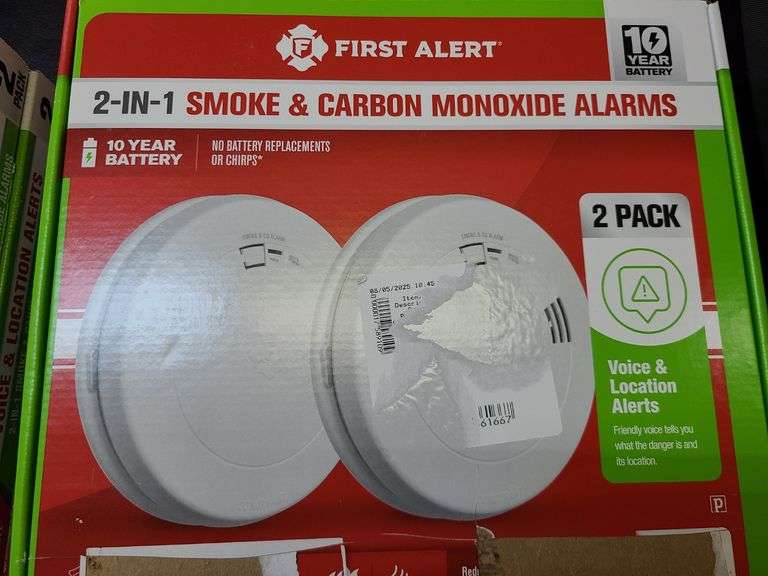 4) First Alert 2-In-1 Smoke & Carbon Monoxide Alarms