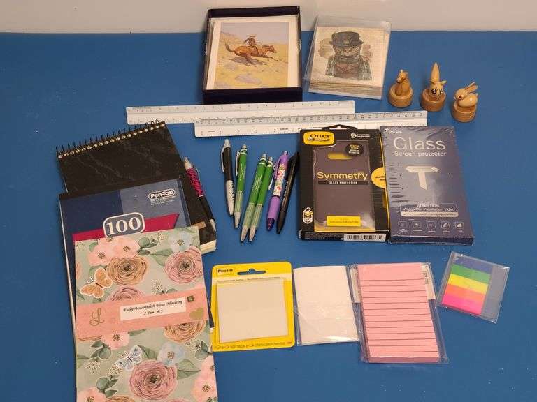 Notebooks, Pens, Post-It Notes, Rulers, Pencil Sharpeners, Cards ...