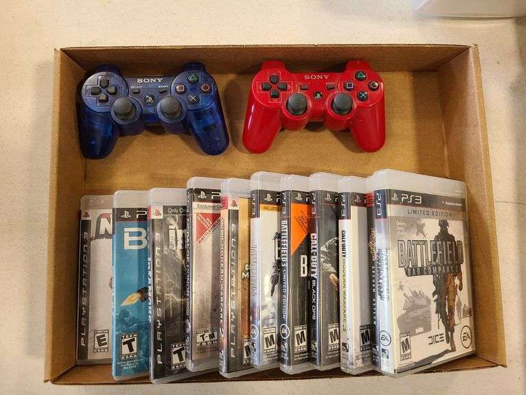 2) PS3 Controllers, Assorted Games - Prime Time Auctions, Inc.