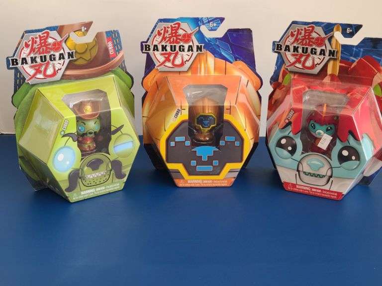 3) Bakugan Cubbo Figurines