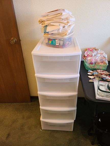 Stacking Plastic Organization Drawers, Dish Cloths, Storage Container with Thread, Embroidery Pattern