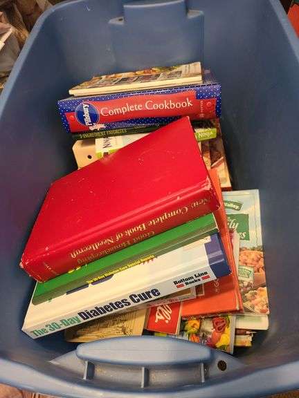 Tote of Books: Diabetes Cure, Pillsbury Complete Cookbook, Comfort Food Cookbook and More