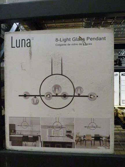 Luna  Eight Light Glass Pendant