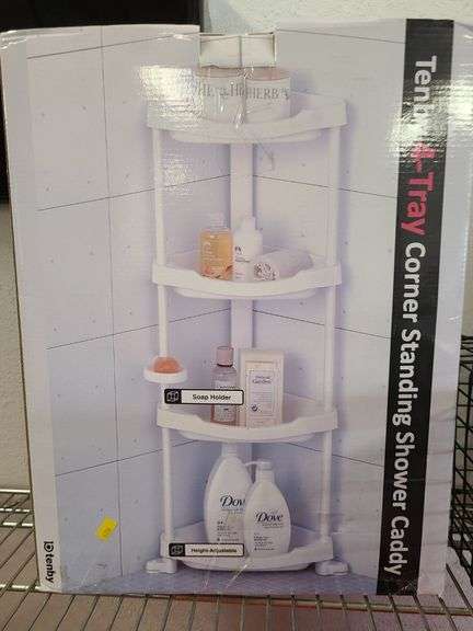 Tenby 4-Tray Corner Standing Shower Caddy