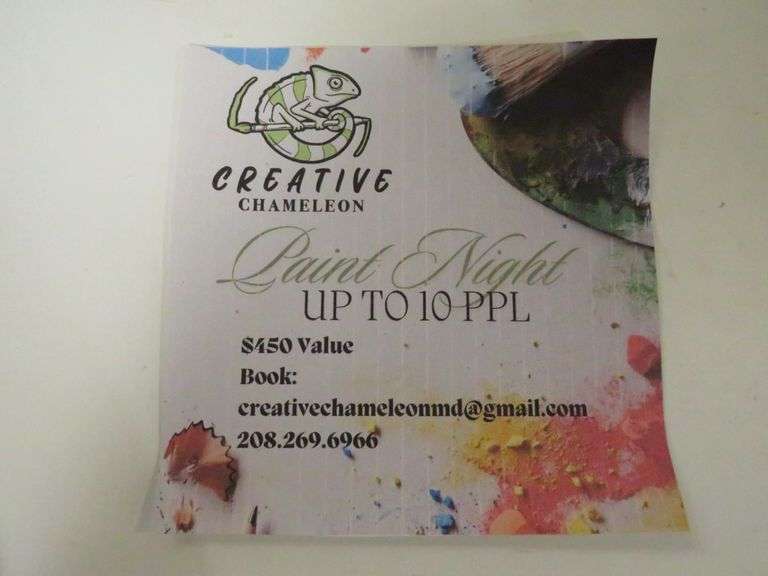 Creative Chameleon Paint Night Gift Certificate up to 10 People