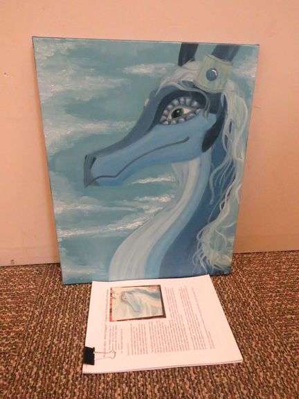 Kind Dragon Oil Painting by Maddie Lefevre
