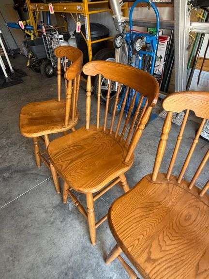 3) Oak Kitchen Bar Stools