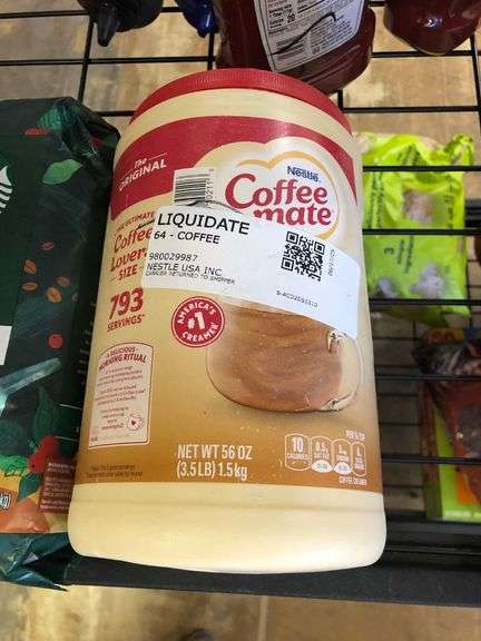 Tim Hortons Whole Bean Medium Coffee, Starbucks Whole Bean Medium Coffee, Coffee Mate Original Cream