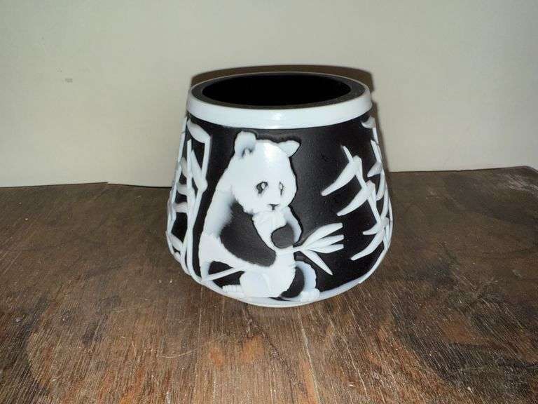 Fenton Kelsey Murphy Limited Edition Sand Carved Panda Bear