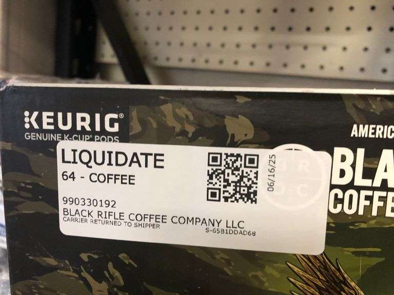 2) Black Rifle Just Black Medium Roast K-Cup Coffee Pods