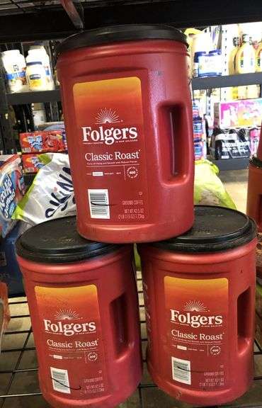 3) Folgers Classic Roast Ground Coffee